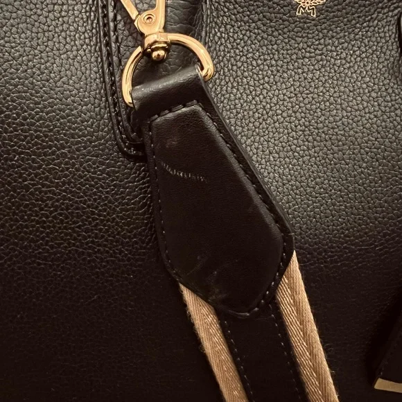 MCM Black Leather Satchel - Picture 6 of 9